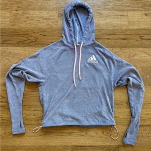 Adidas Textured Purple Hoodie